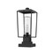 Z-Lite Sheridan 1 Light Outdoor Pier Mounted Fixture, Black And Seedy 594PHMS-SQPM-BK - alternate 4